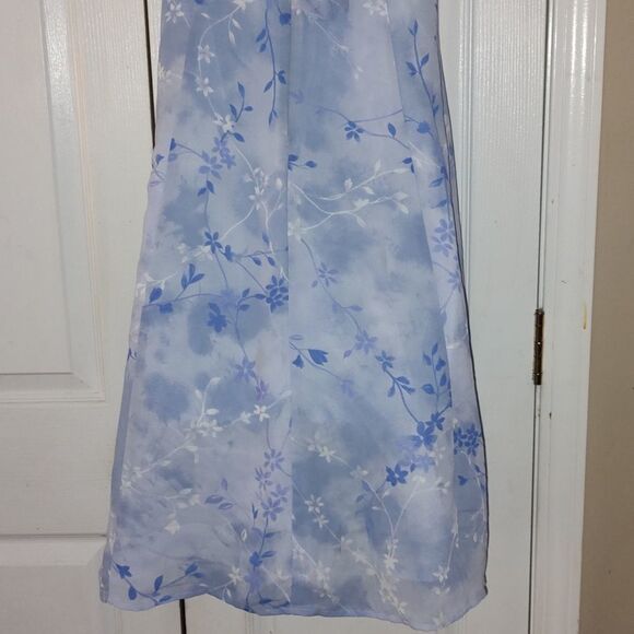 American Girl bluish purple floral sleeveless dress Spring Easter dance Sz 7 - Picture 5 of 7